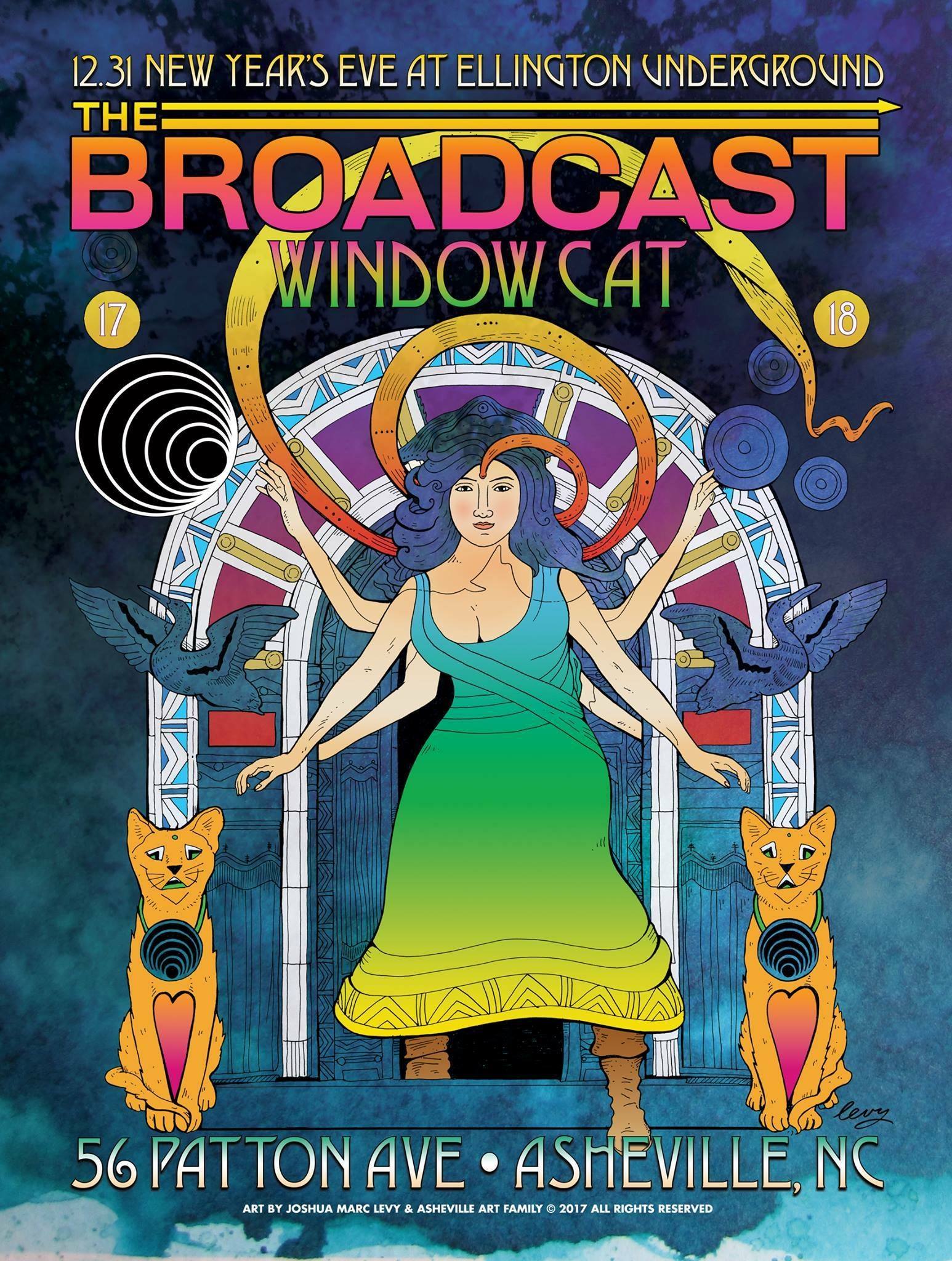 Broadcast and Window Cat on NYE. Image: Joshua Marc Levy