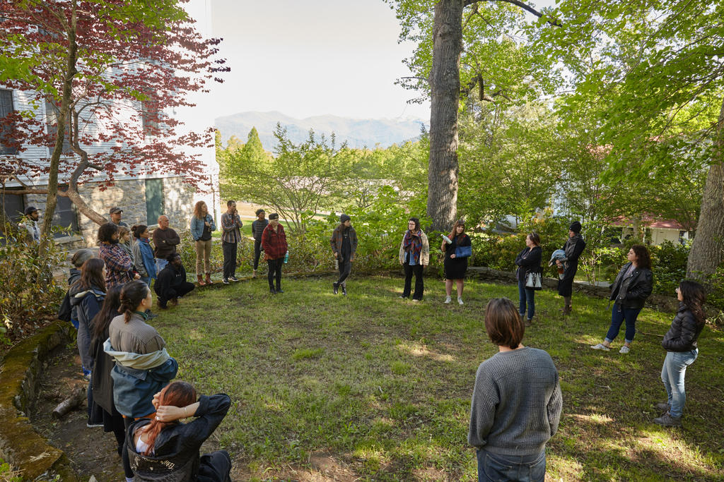 Campus tour during the first day together this summer. Photo by Suzi Sadler